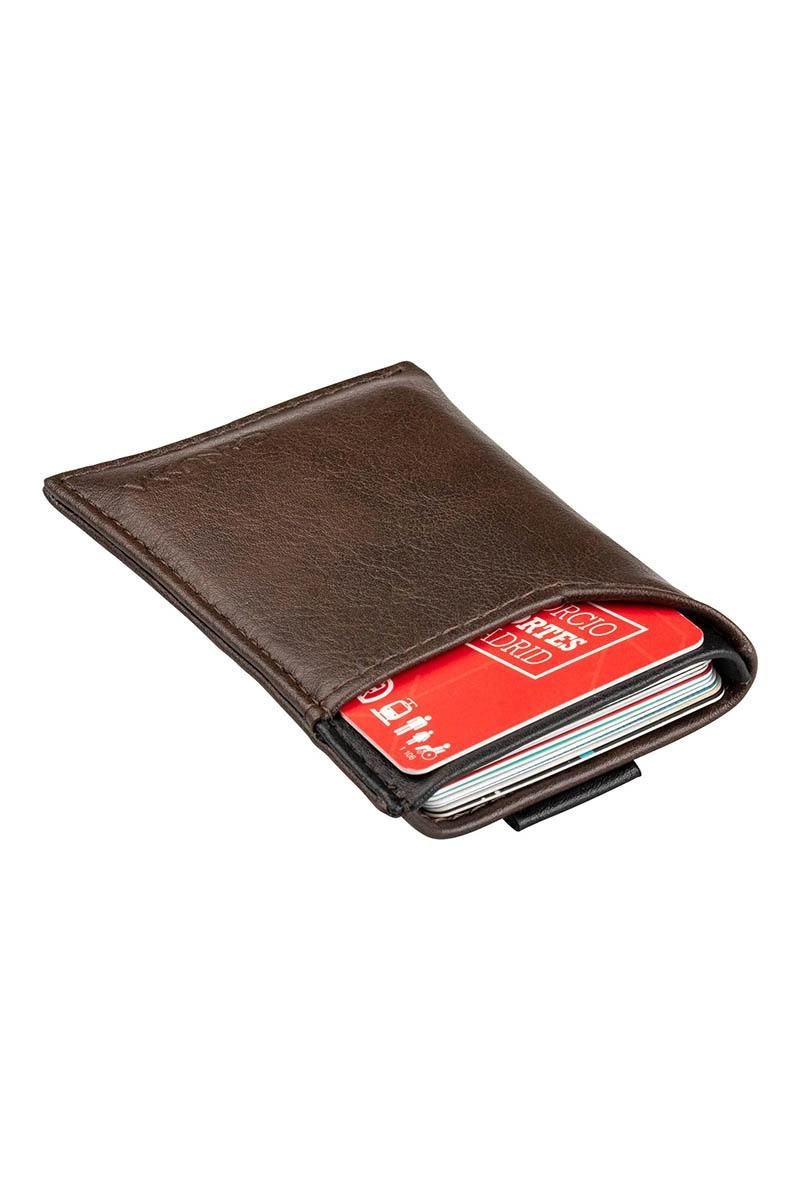 Porte-cartes durable – couleur marron/noir Cadeau d&