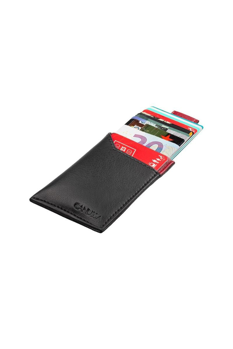 Slim card holder - Black/Red