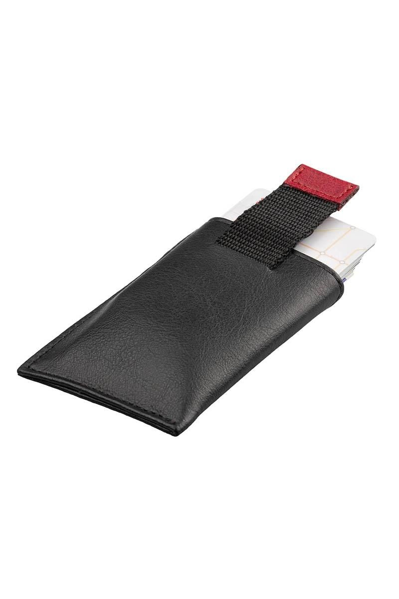 Slim card holder - Black/Red