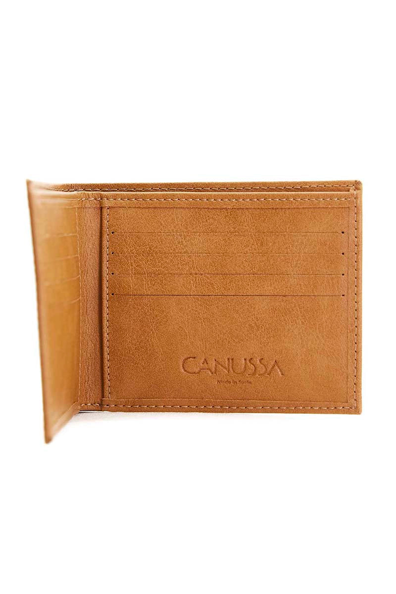 Cartera billetera vegana - color camel