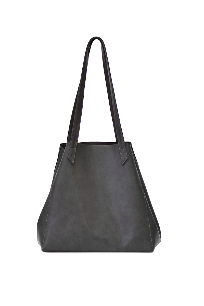 Bolso hombro versátil color gris