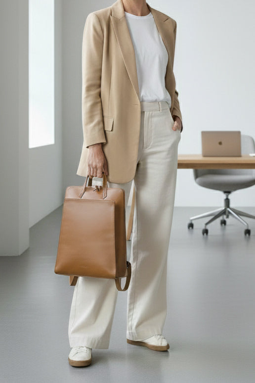 Second Life | Urban laptop backpack - Camel