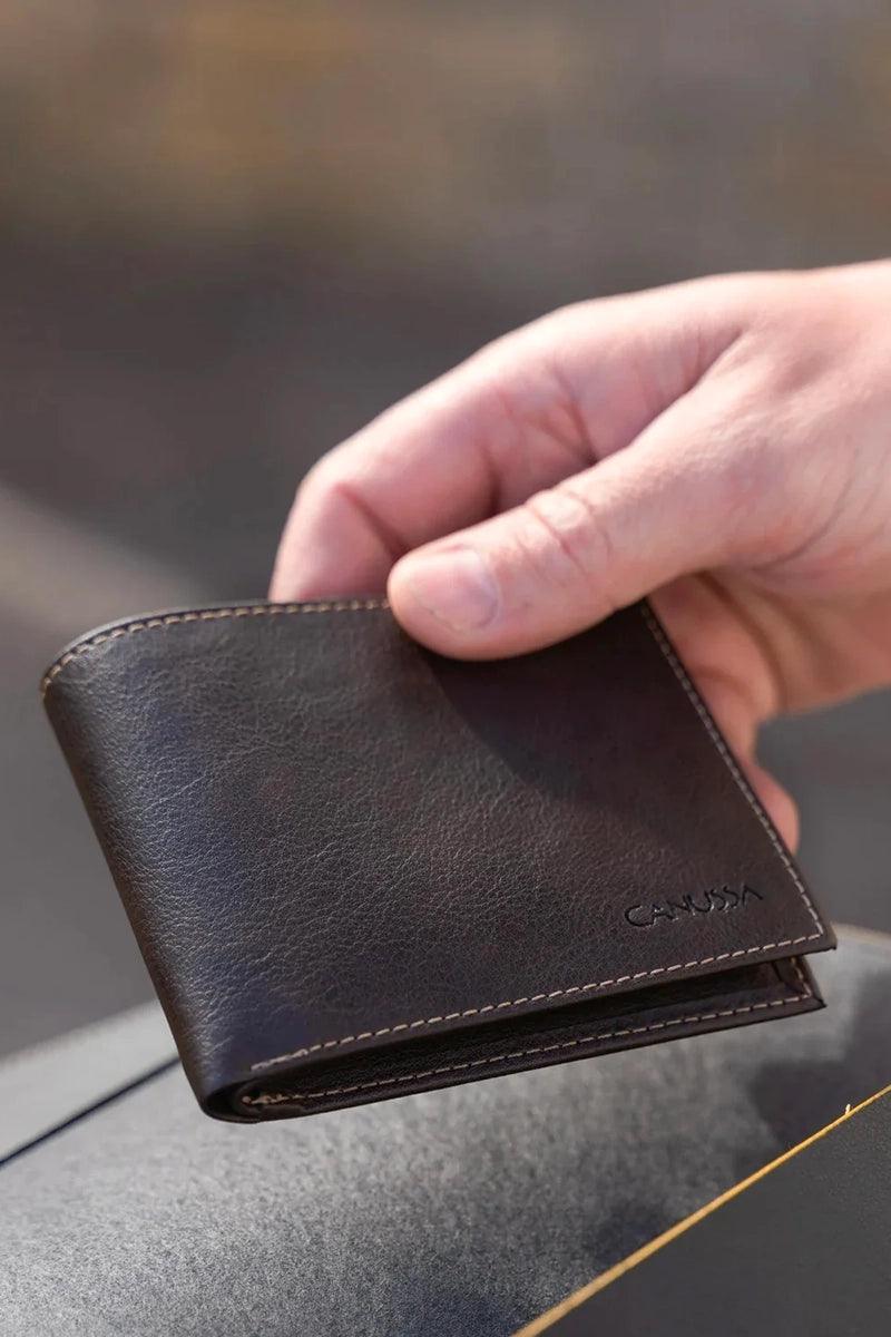Slim brown vegan wallet corporate gifts