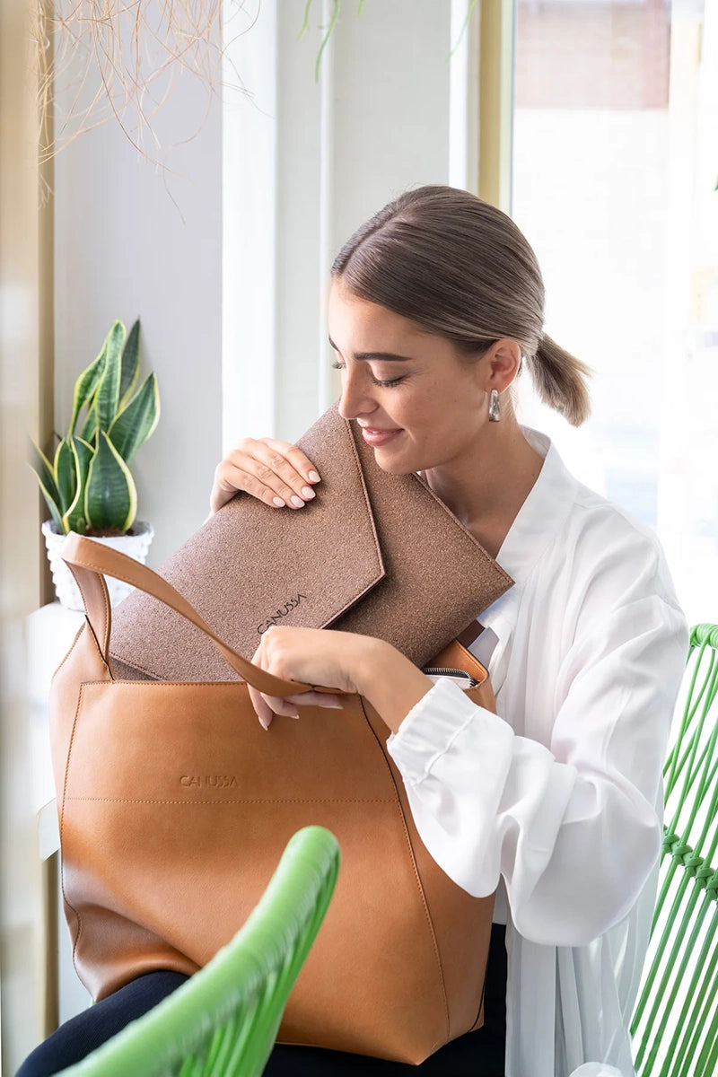 Elegant vegan laptop sleeve