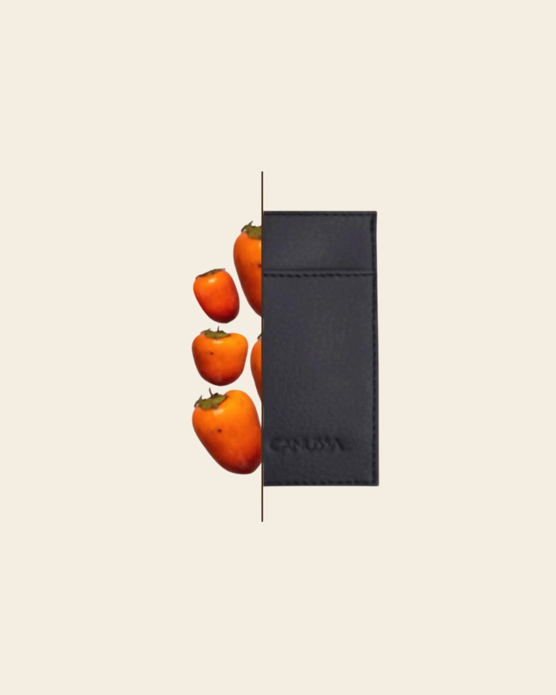 Persimmon slim card holder - Black