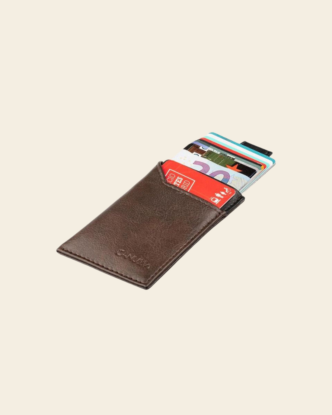 Slim tarjetero waterproof - Marrón/Negro