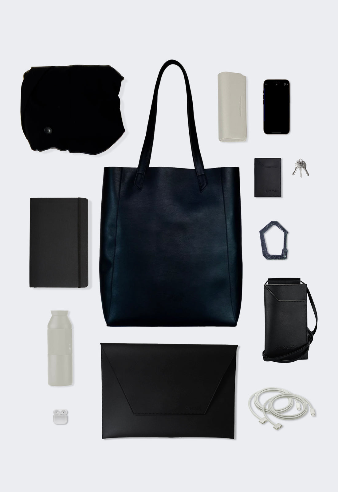 Basic bolso de hombro - Negro