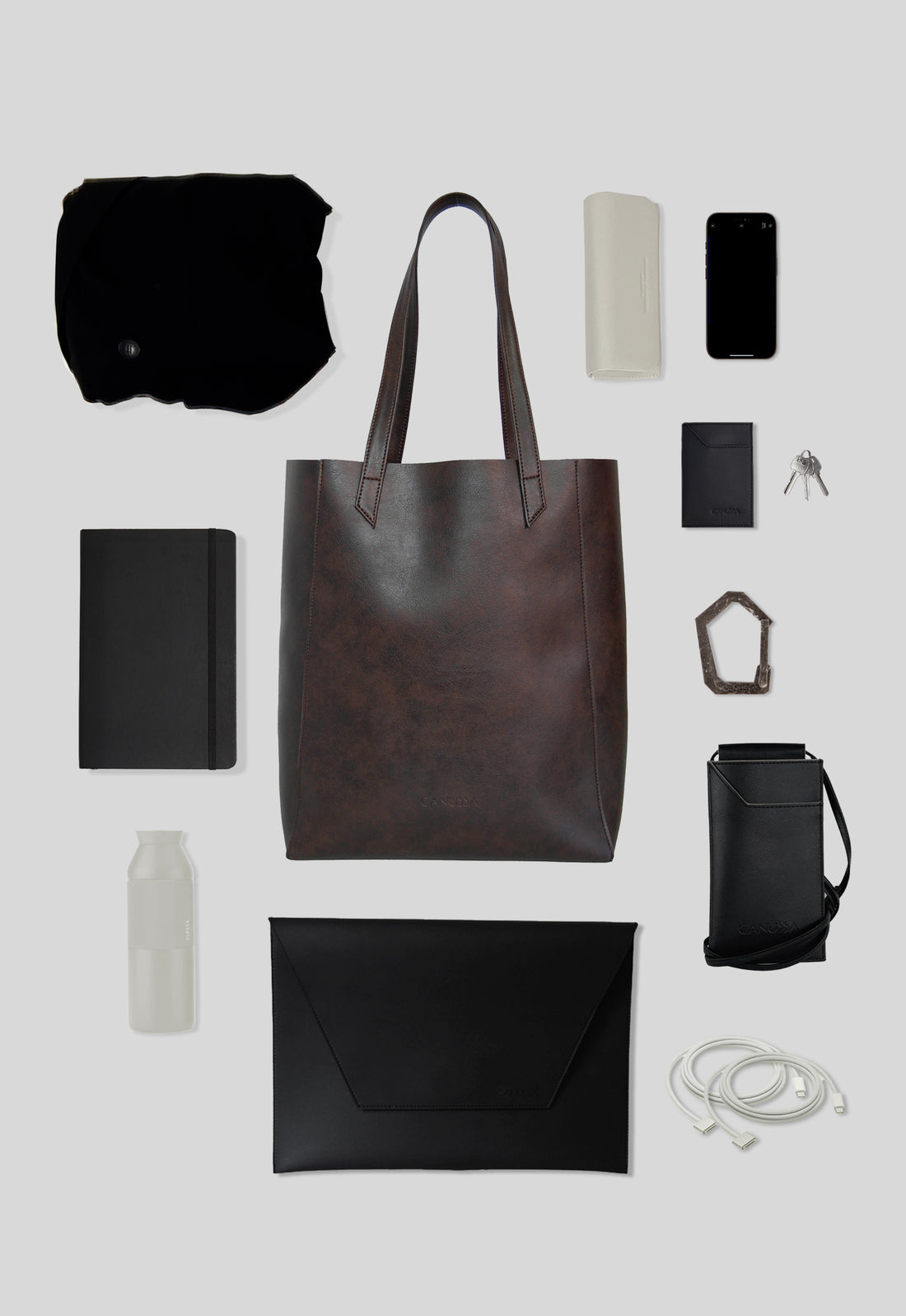 Basic shoulder bag - Chocolate