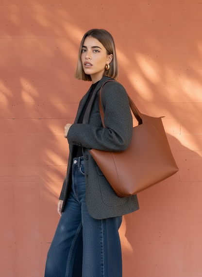 Executive bolso de hombro – Cámel