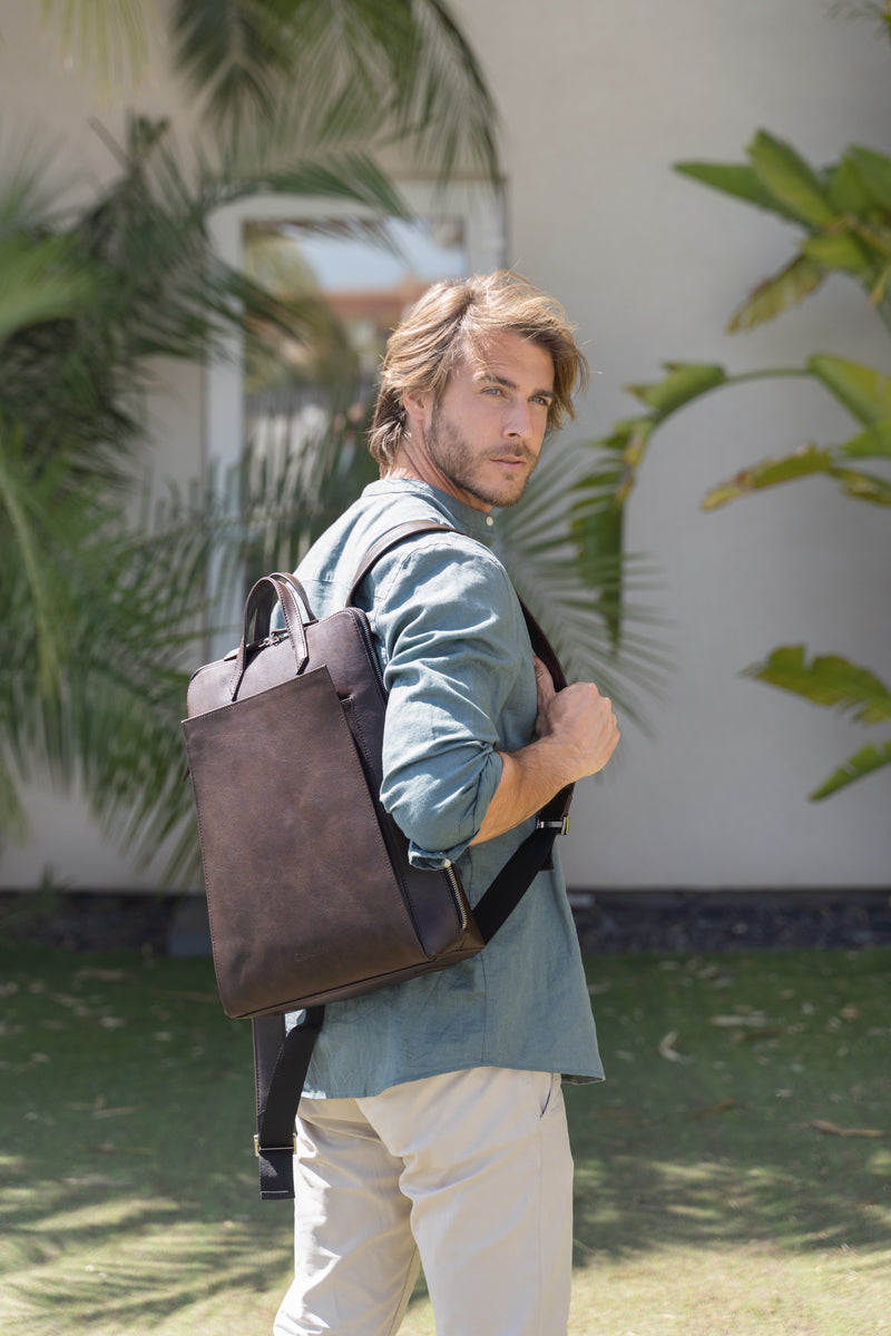 Urban laptop backpack - Brown