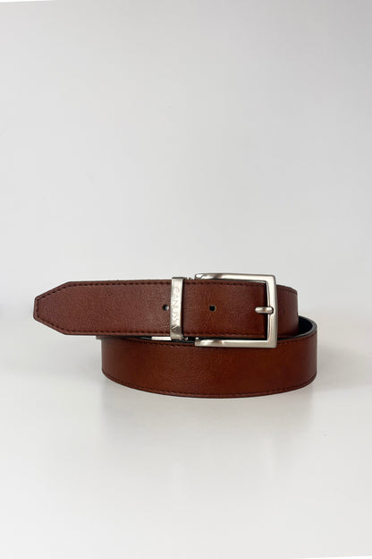 Second life | Reverse ceinture réversible - Blanc / Chocolat