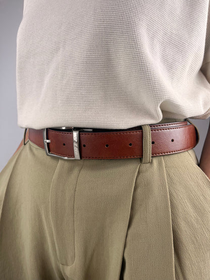 Reverse reversible belt – Black/Hazelnut