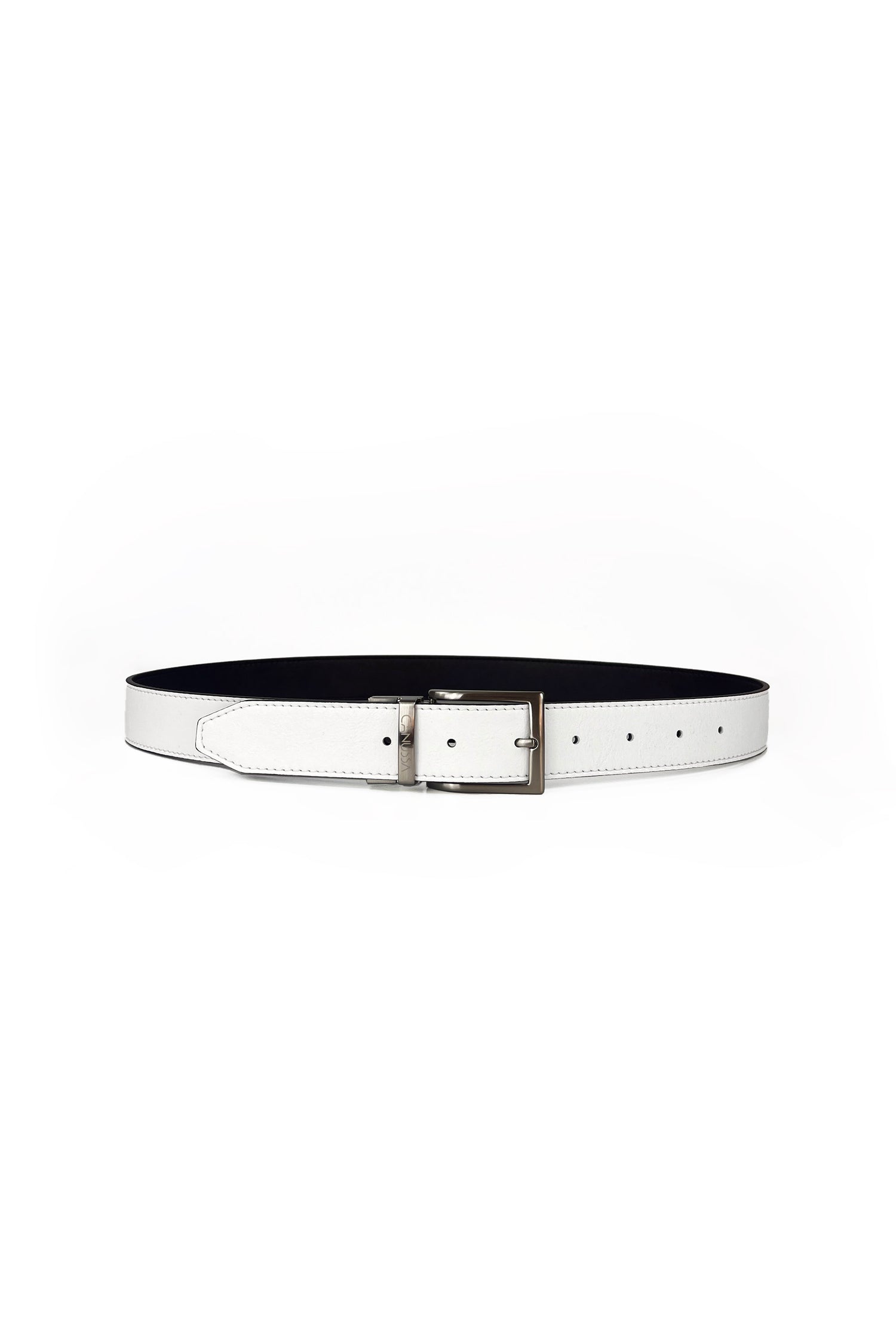 Reverse reversible belt – White/Chocolate
