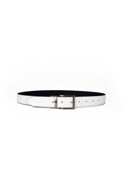 Reverse reversible belt – White/Chocolate
