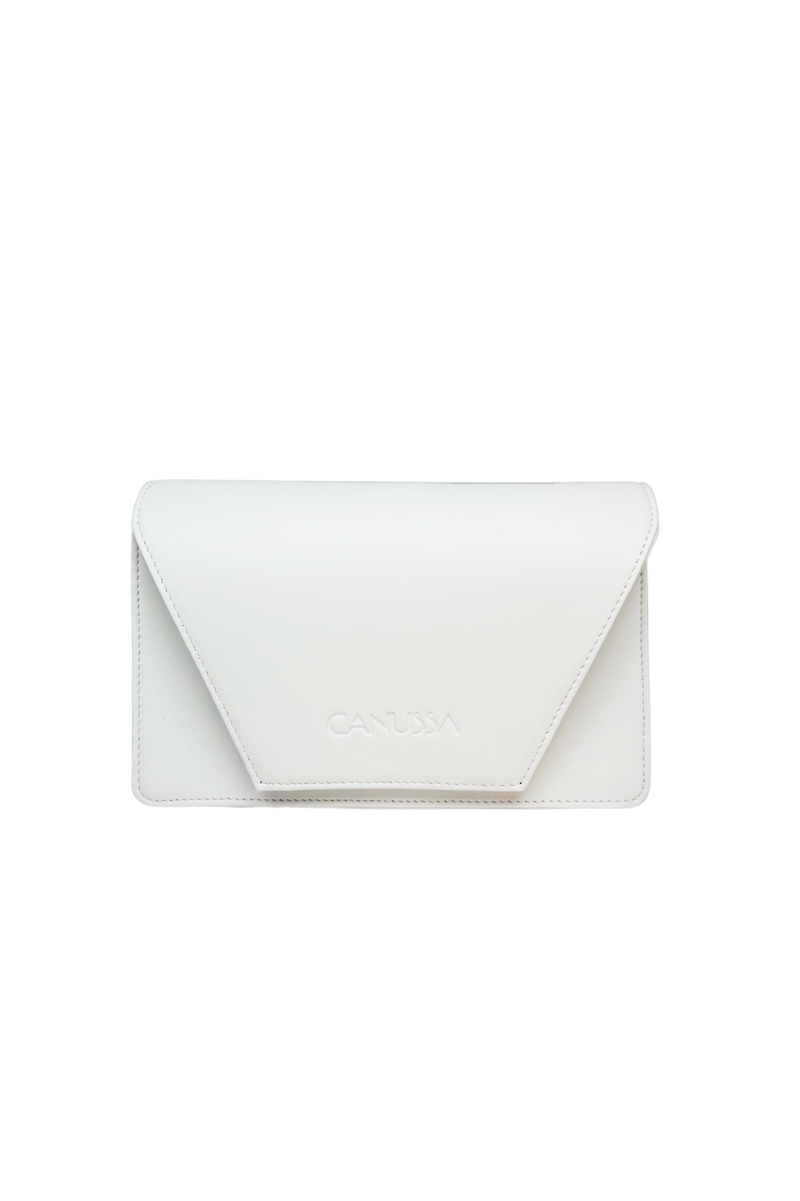 White vegan crossbody bag made in Spain
