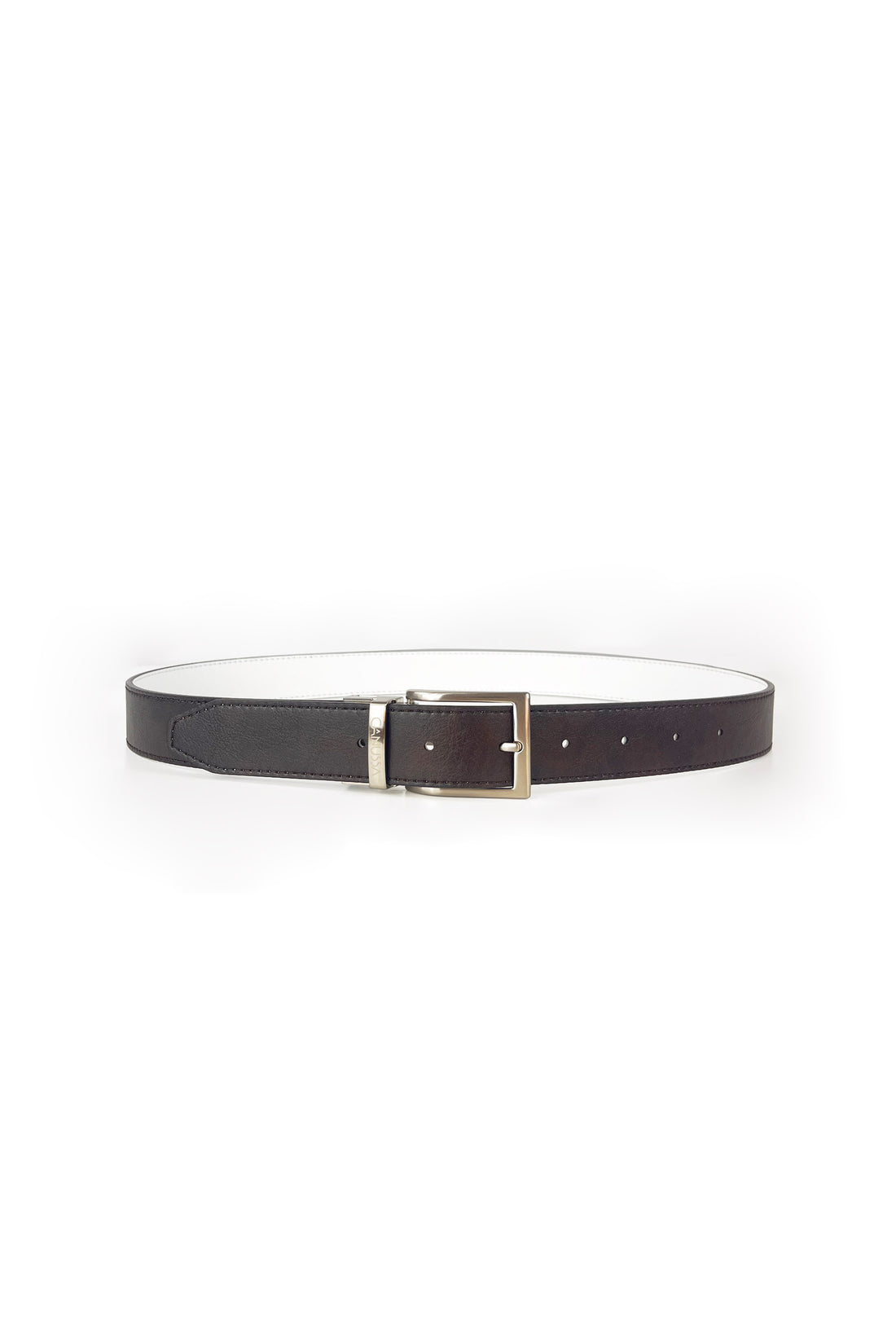 Reverse reversible belt – White/Chocolate
