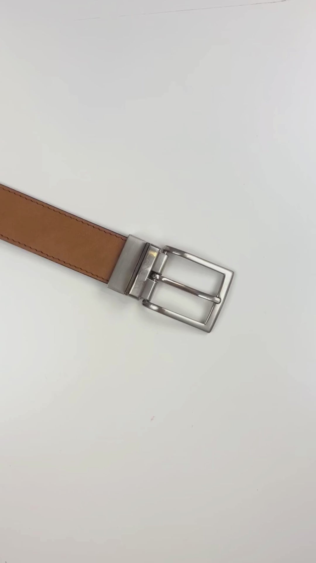 Reverse reversible belt – Black/Camel