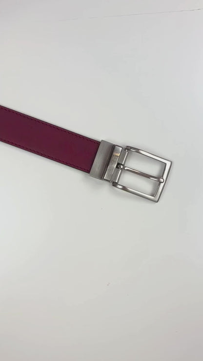 Reverse reversible belt – Black/Red