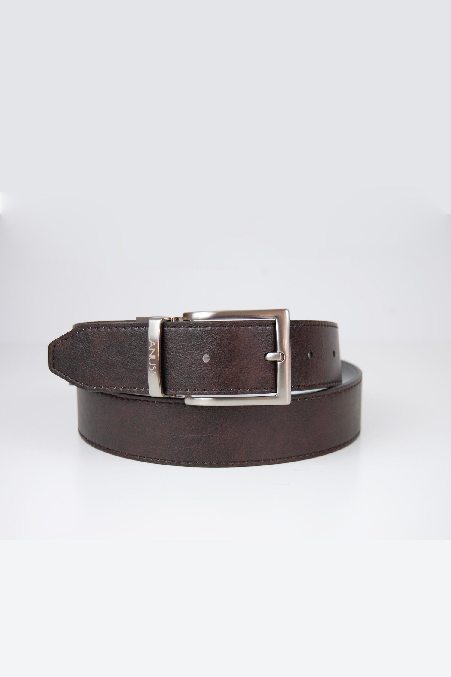 Reverse reversible belt – White/Chocolate