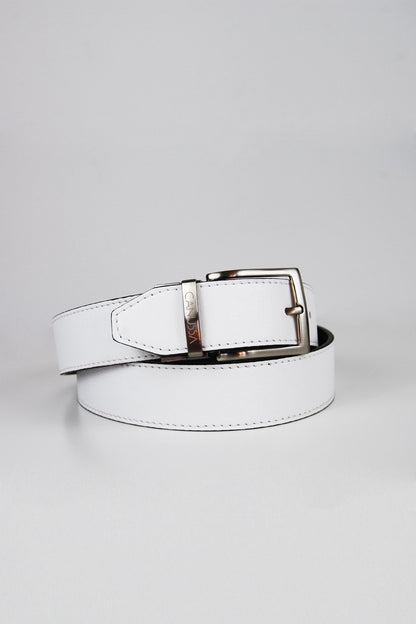Reverse reversible belt – White/Chocolate